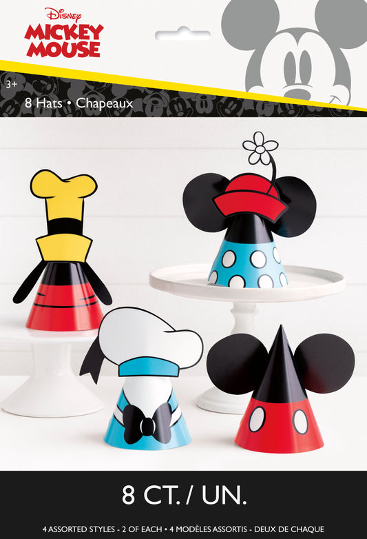 Chapeaux de fête Disney Mickey Mouse, 8 pces
