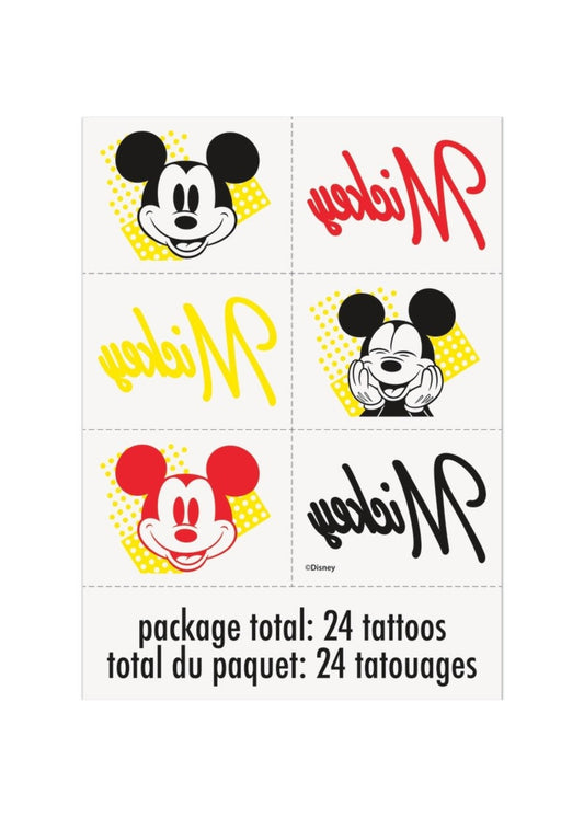 Disney Mickey Mouse Tattoos, 24-pc