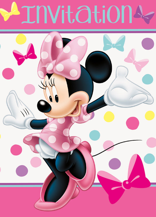 Invitations Disney Minnie Mouse, 8 pces