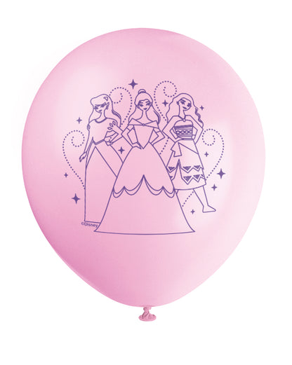 Disney Princess 12" Latex Balloons, 8-pc