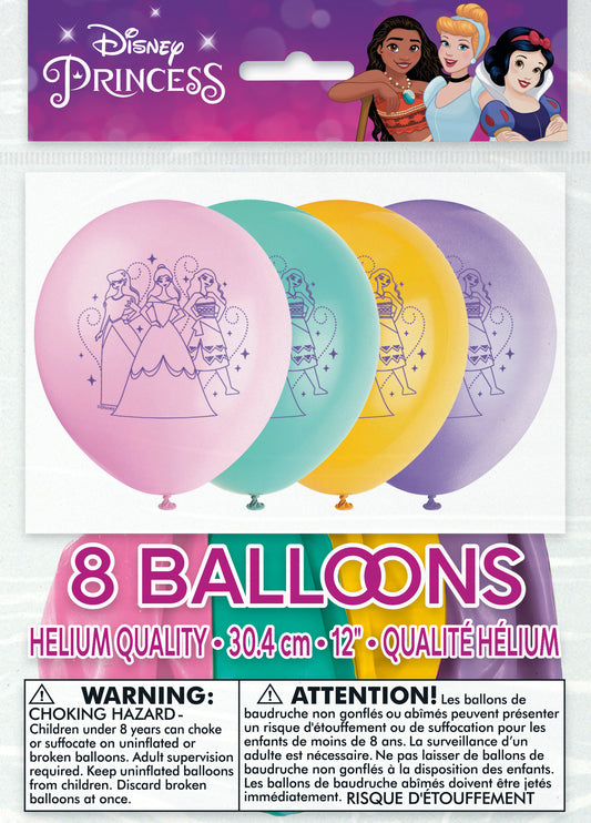 Ballons en latex Disney Princess 12 po, 8 pces