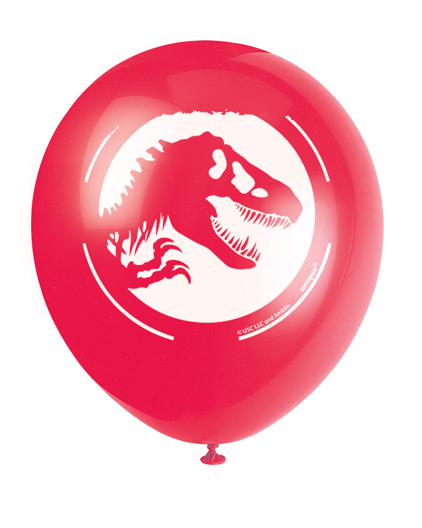 Jurassic World 3 12" Latex Balloons, 8-pc