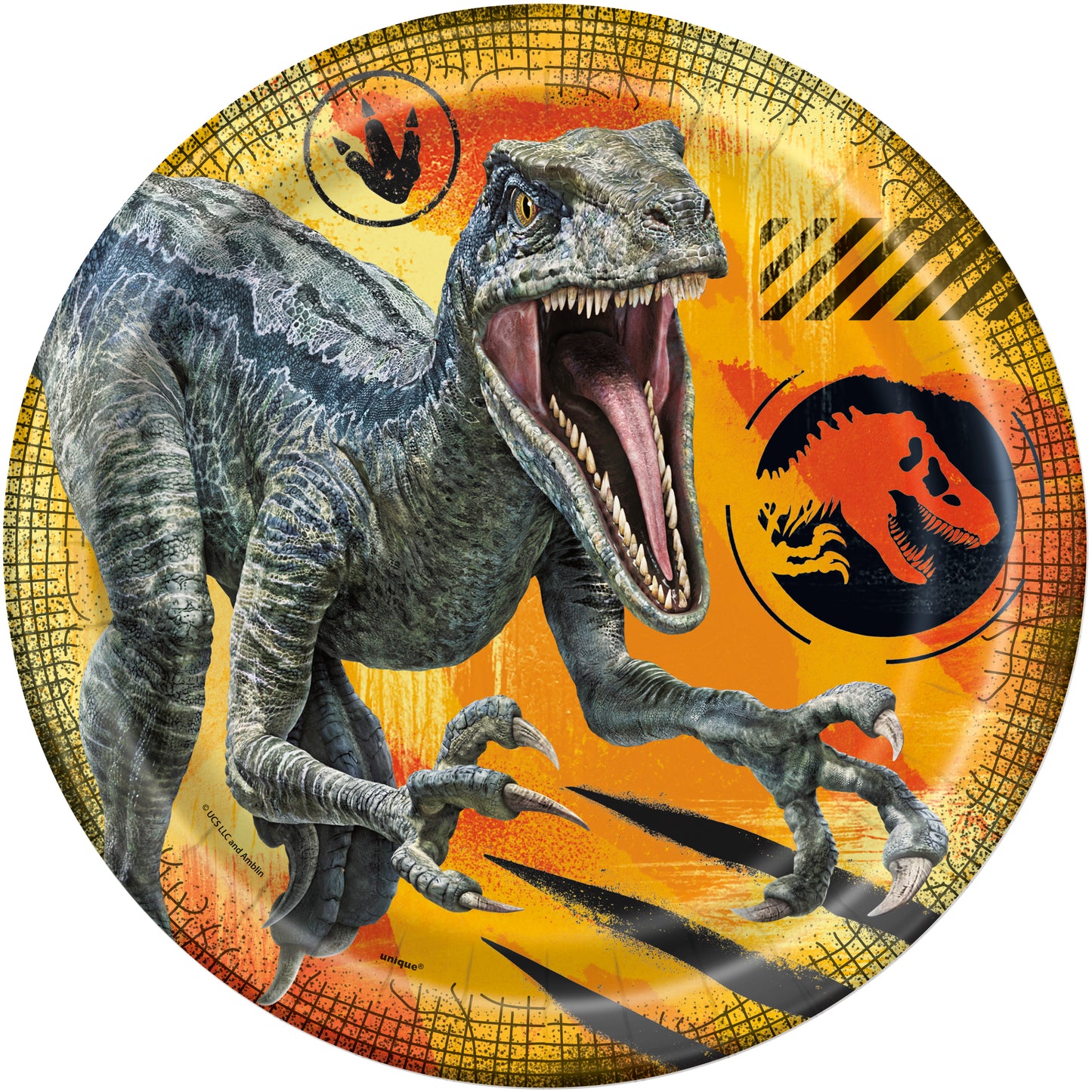 Jurassic World 3 Round 9" Dinner Plates, 8-pc