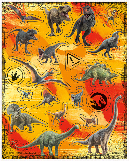Jurassic World 3 Sticker Sheets, 4-pc