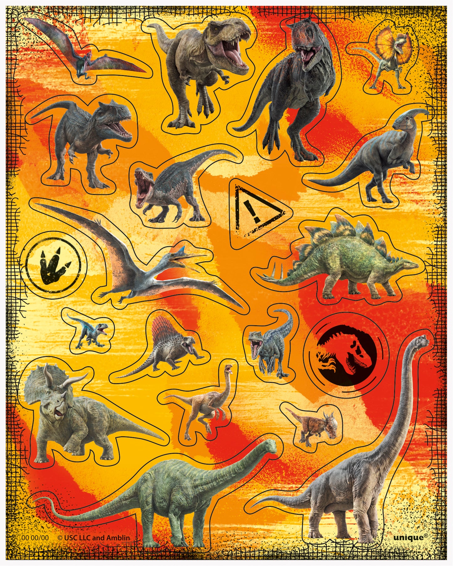 Jurassic World 3 Sticker Sheets, 4-pc