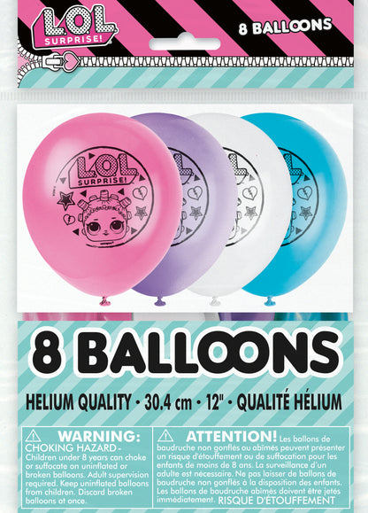 LOL Surprise 12" Latex Balloons, 8-pc