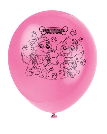 Paw Patrol Girl 12" Latex Balloons, 8-pc