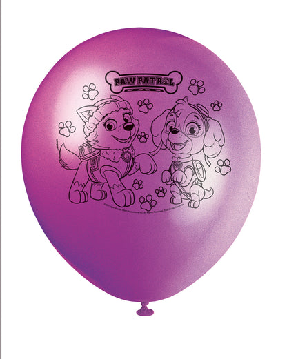 Paw Patrol Girl 12" Latex Balloons, 8-pc