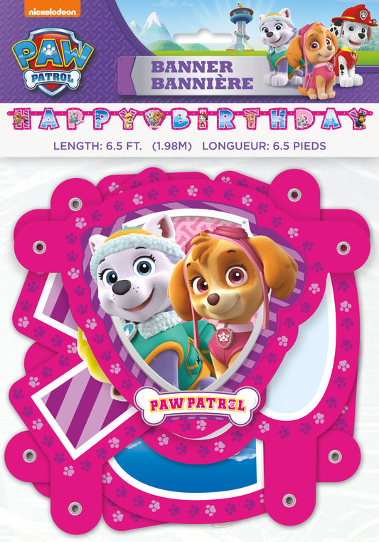Paw Patrol Girl Happy Birthday Jointed Banner, 6.5ft