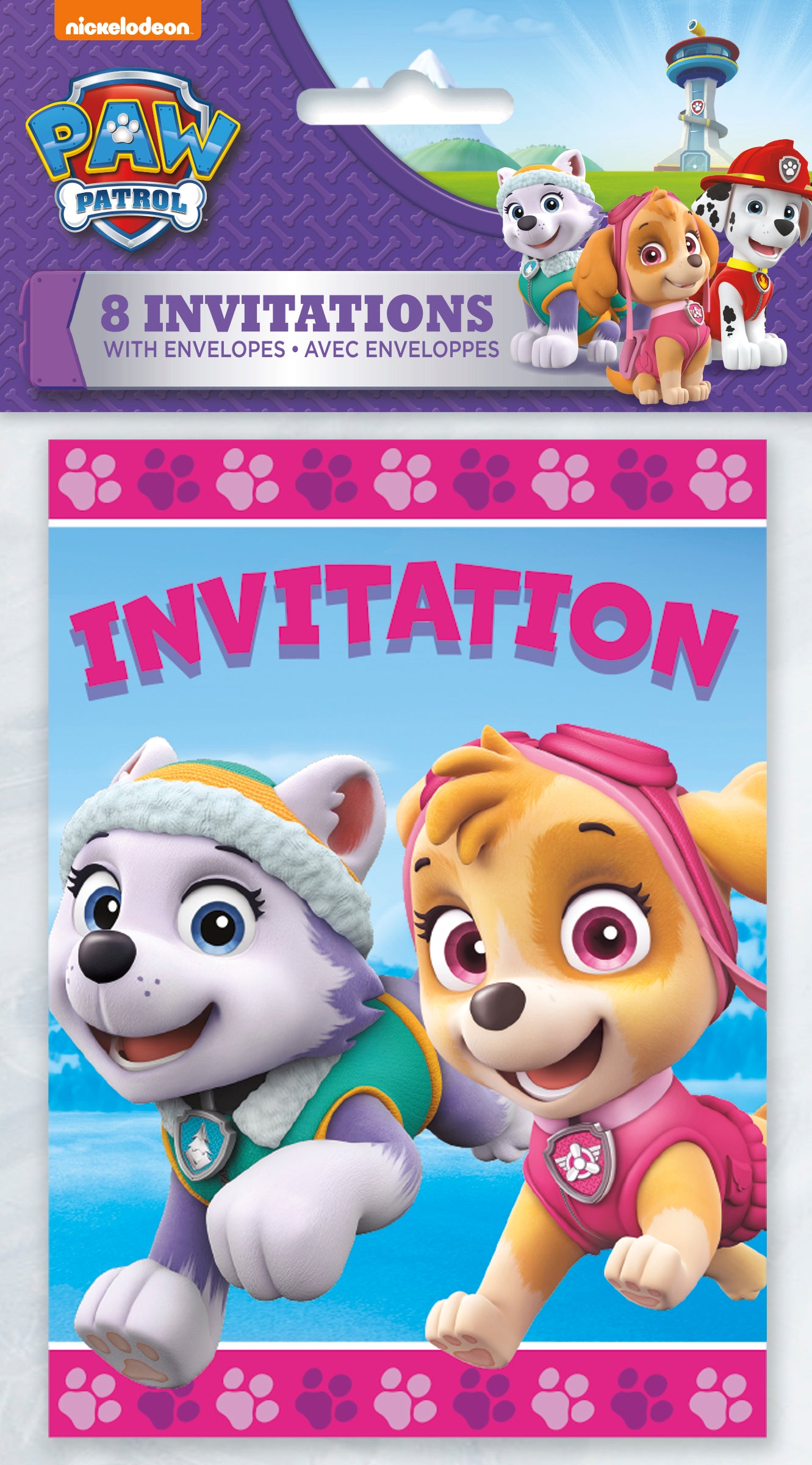 Paw Patrol Girl Invitations, 8-pc