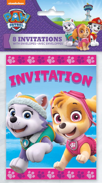 Paw Patrol Girl Invitations, 8-pc