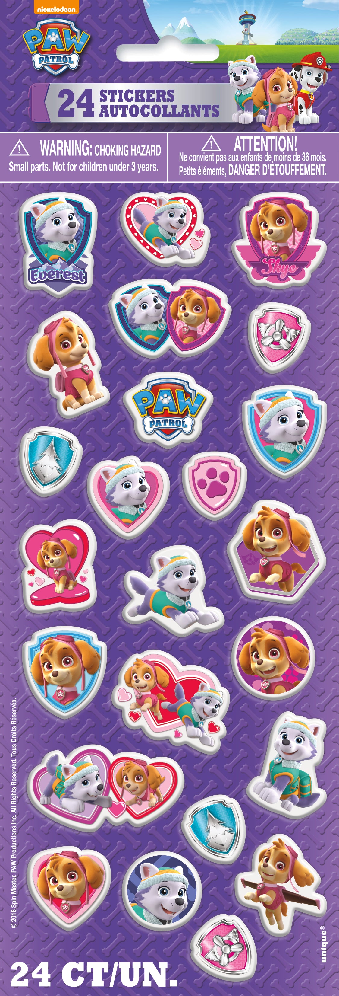 Paw Patrol Girl Puffy Sticker Sheet