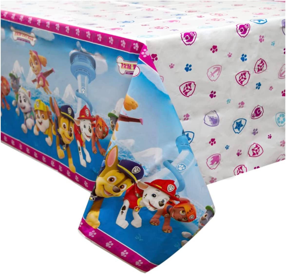 Paw Patrol Girl Rectangular Plastic Table Cover, 54" x 84"