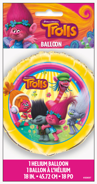 Trolls Round Foil Balloon, 18"