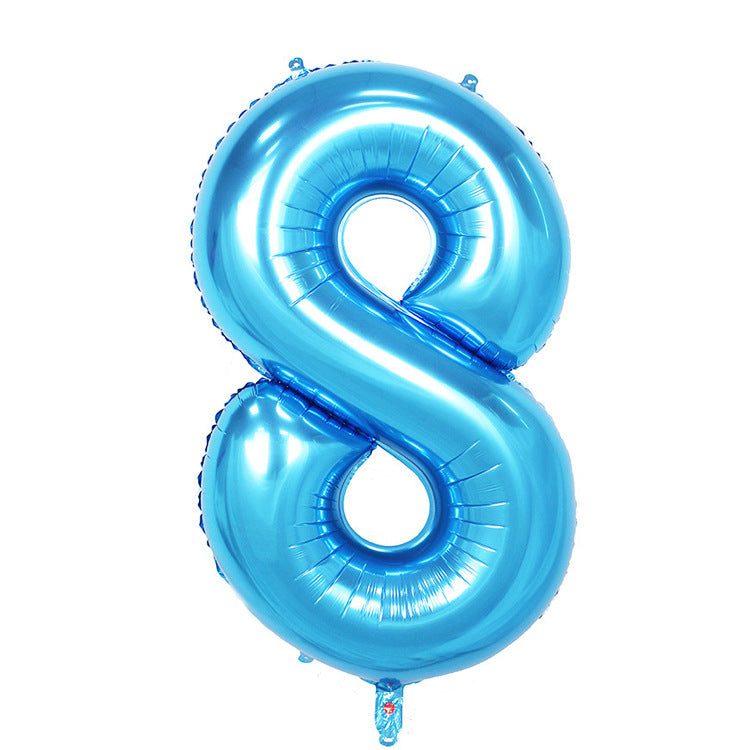 (All Color Options) Foil Number 8 Balloon,  16" / 40"
