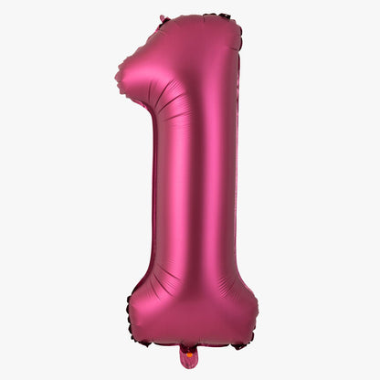 (All Color Options) Foil Number 1 Balloon,  16" / 40"