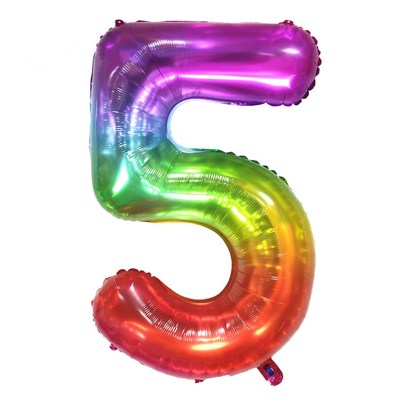 (All Color Options) Foil Number 5 Balloon,  16" / 40"
