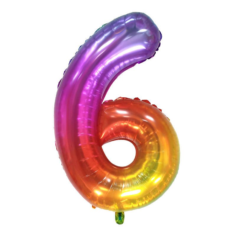 (Toutes les options de couleur) Ballon en aluminium numéro 6, 16 "/ 40"