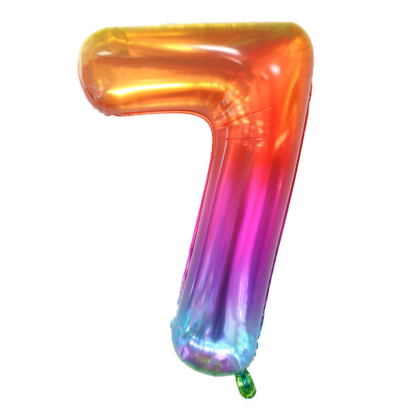 (Toutes les options de couleur) Ballon en aluminium numéro 7, 16 "/ 40"
