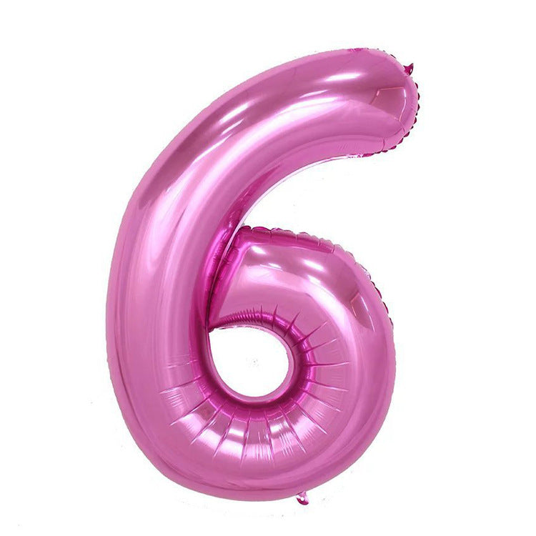 (All Color Options) Foil Number 6 Balloon,  16" / 40"