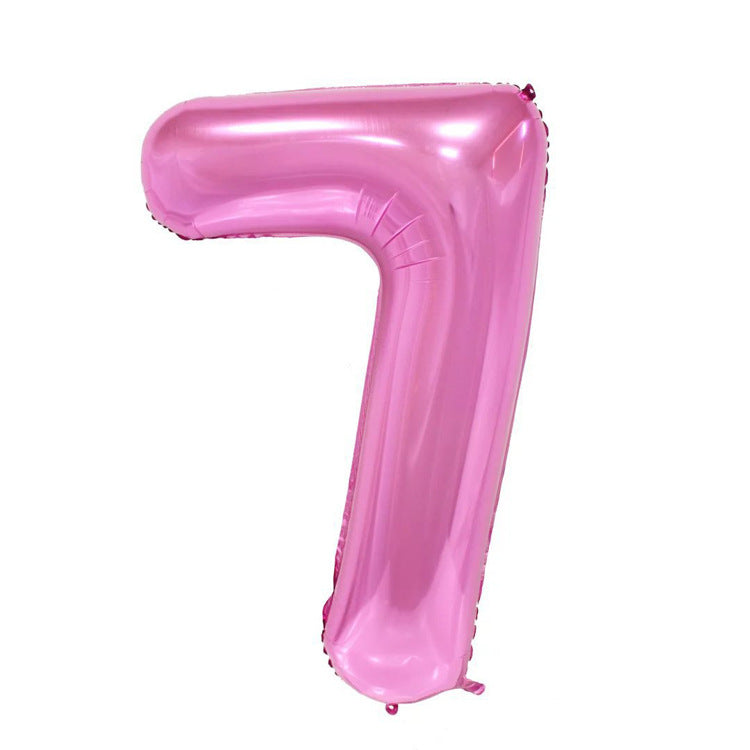 (All Color Options) Foil Number 7 Balloon,  16" / 40"