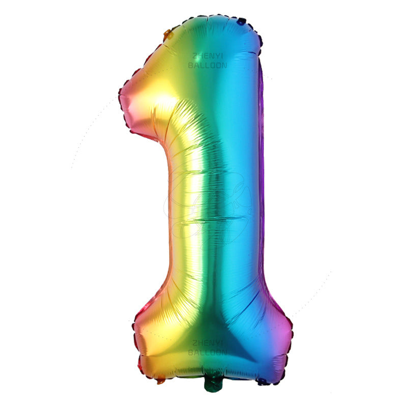 (All Color Options) Foil Number 1 Balloon,  16" / 40"