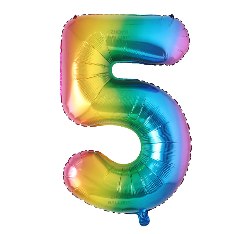 (All Color Options) Foil Number 5 Balloon,  16" / 40"